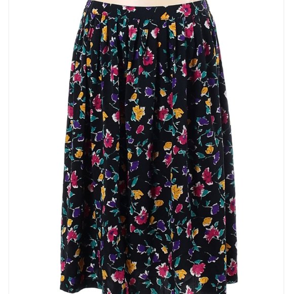 Alfred Dunner Dresses & Skirts - Vintage Boho Floral Print Casual Midi Skirt